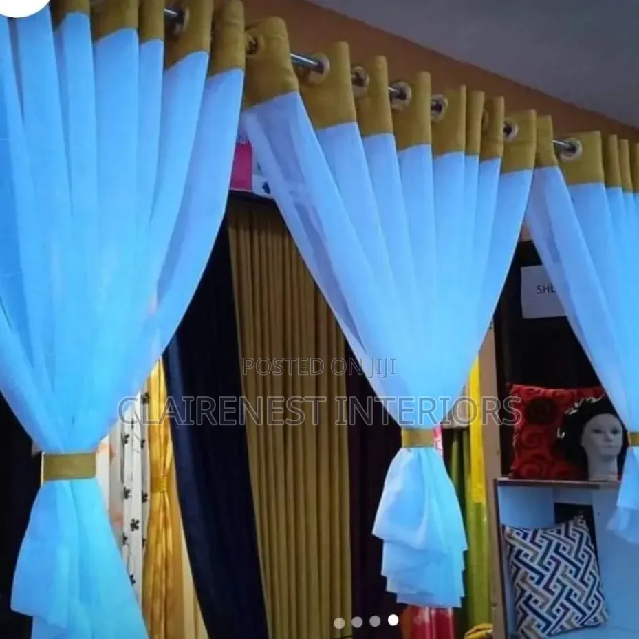 Themed Green and Yellow Kitchen Curtains