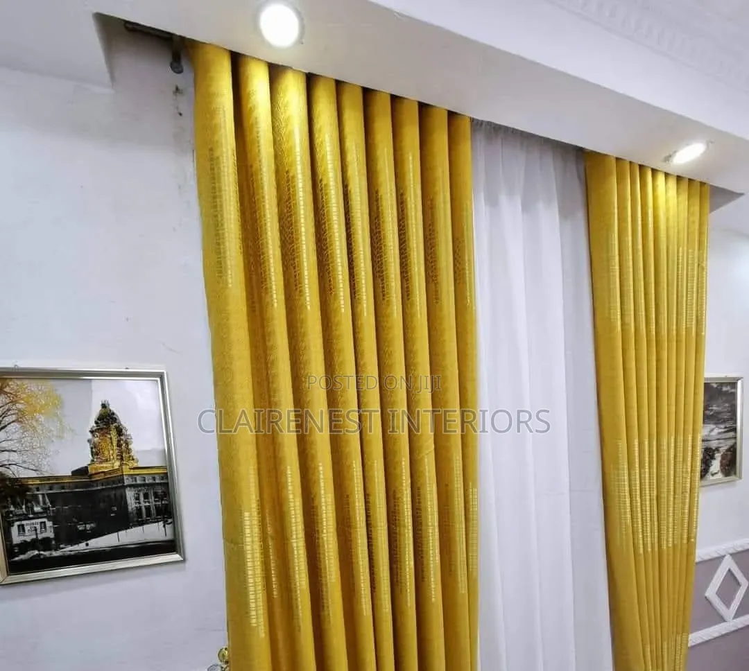 Let Your Interior Feel Complete With Brown and Yellow Window Curtains
