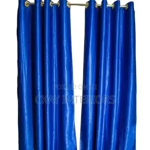 Chocolate Brown and Blue Curtains for Bright Spaces