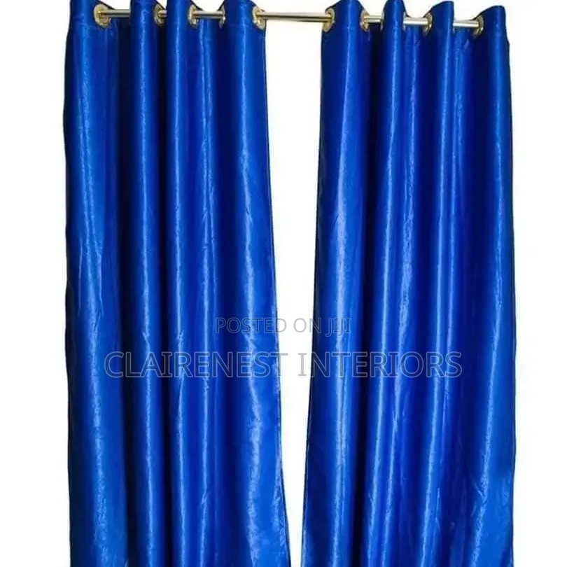 Chocolate Brown and Blue Curtains for Bright Spaces