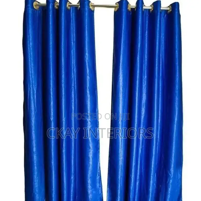 Chocolate Brown and Blue Curtains for Bright Spaces