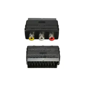 Scart Av Adapter - For Television Picture Black