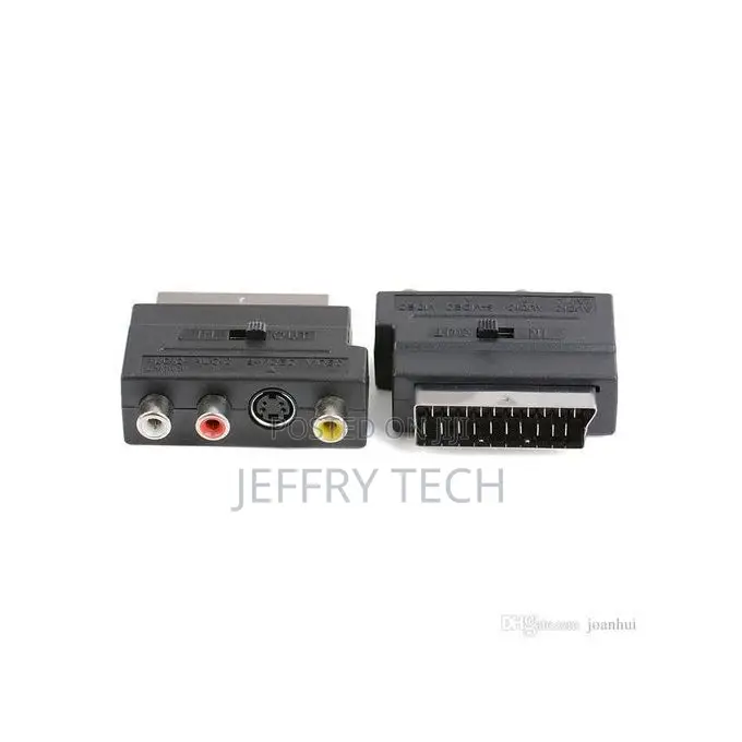 Scart Av Adapter - For Television Picture Black