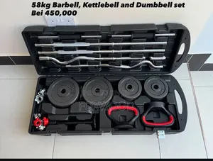 58KG Adjustable Dumbbell and Barbell Set With Case