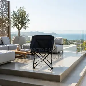 Home Chairs; Foldable Black Outdoor Camping Chairs