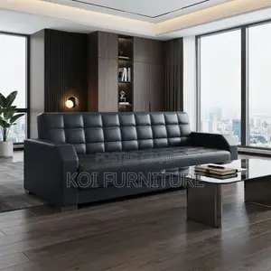Office Sofa; Black Five Seaters Executive Meeting Office Sofa Set
