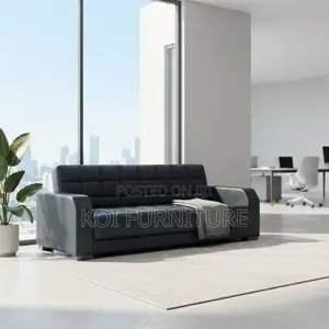 Office Sofa; Black Five Seaters Executive Meeting Office Sofa Set