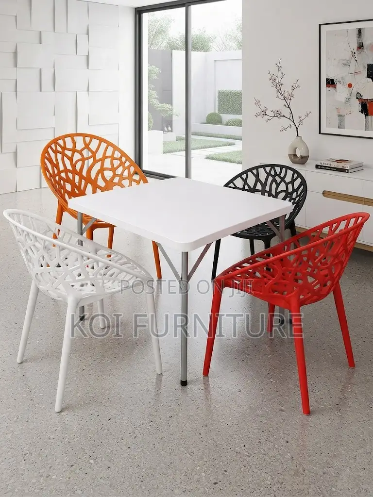 Dining Chairs; Plastic Stackable Home Dining Seat