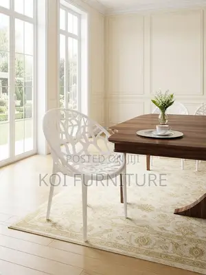 Dining Chairs; Plastic Stackable Home Dining Seat