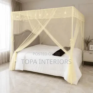 Classic 4 Stand Mosquito Net Set Bed Mesh Curtains
