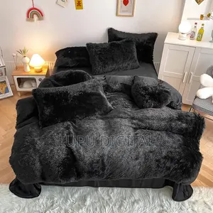 *6pc Luxury Designs Velvet Plush Fluffy Duvet Set Size:6*6/6*7