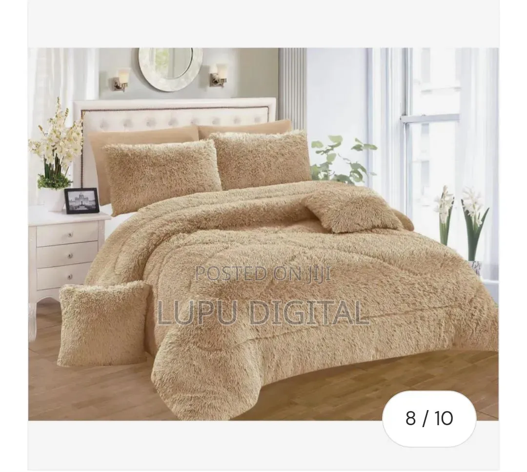 *6pc Luxury Designs Velvet Plush Fluffy Duvet Set Size:6*6/6*7