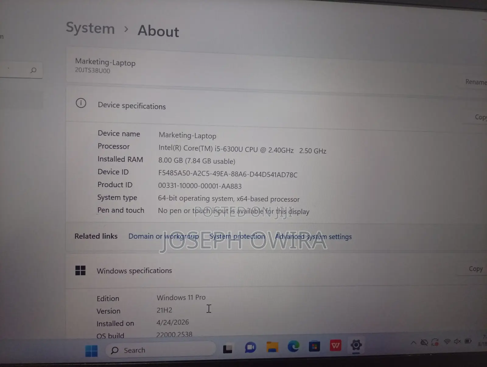 Laptop Lenovo ThinkPad T470s 8GB Intel Core i5 SSD 256GB