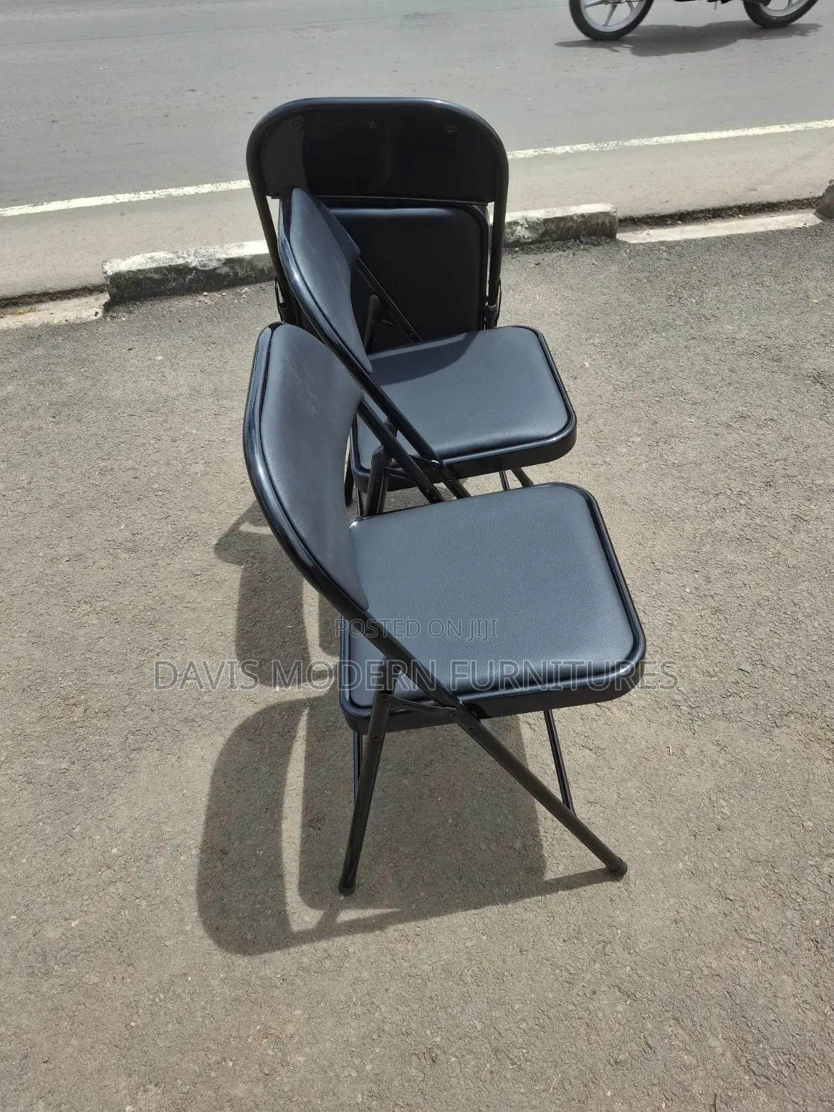 Black Padded Folding Chairs
