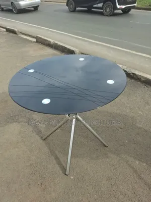 Round Black Coffee Table