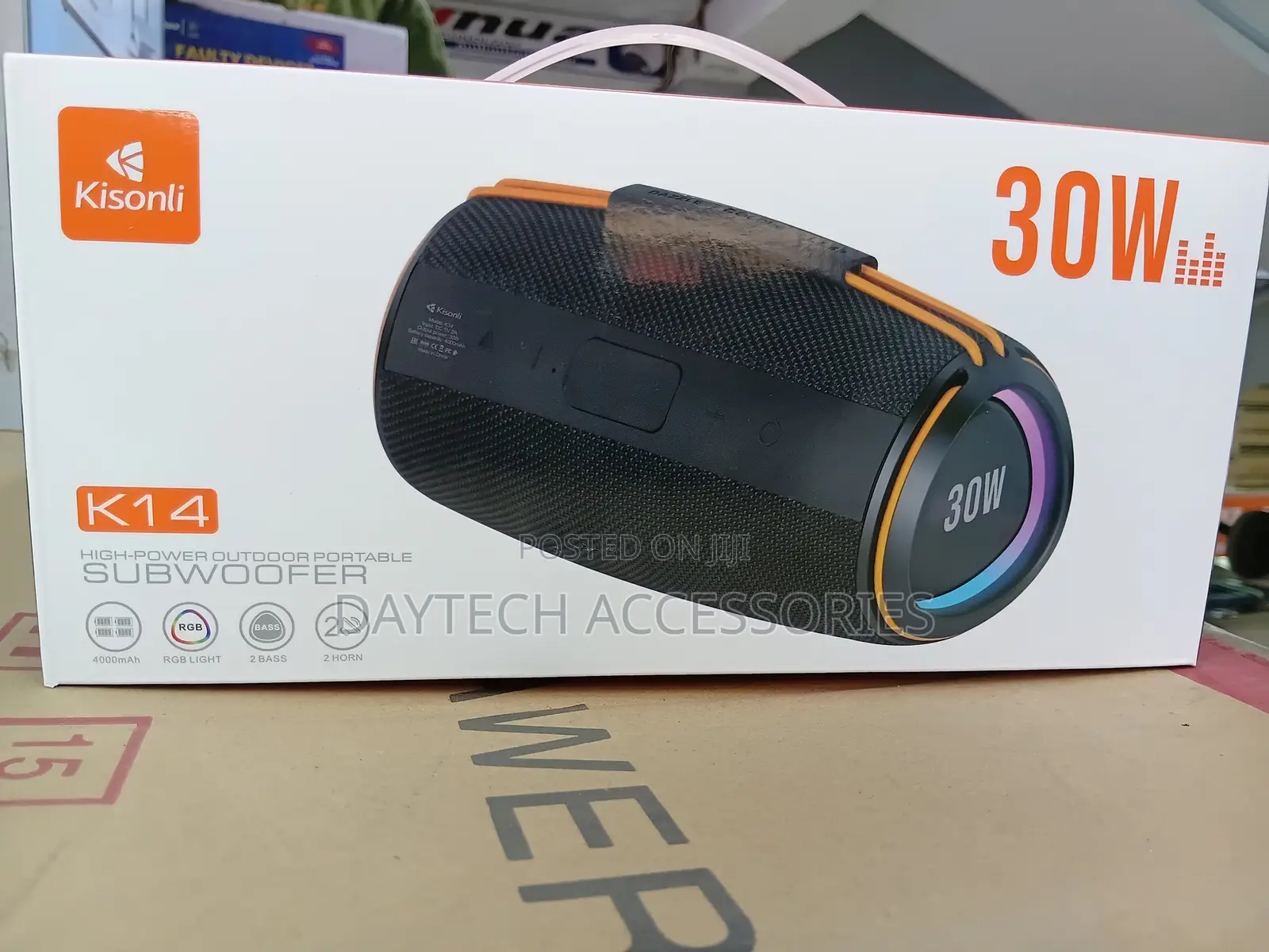Kisonli Portable Wireless Bluetooth Speaker - Black