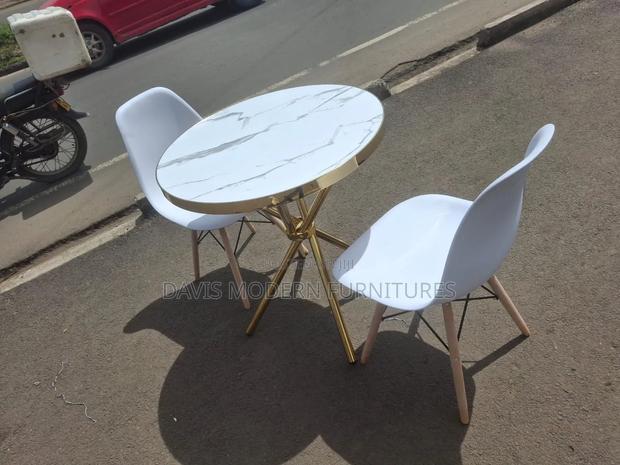 2-Seater Marble -Top Table Set