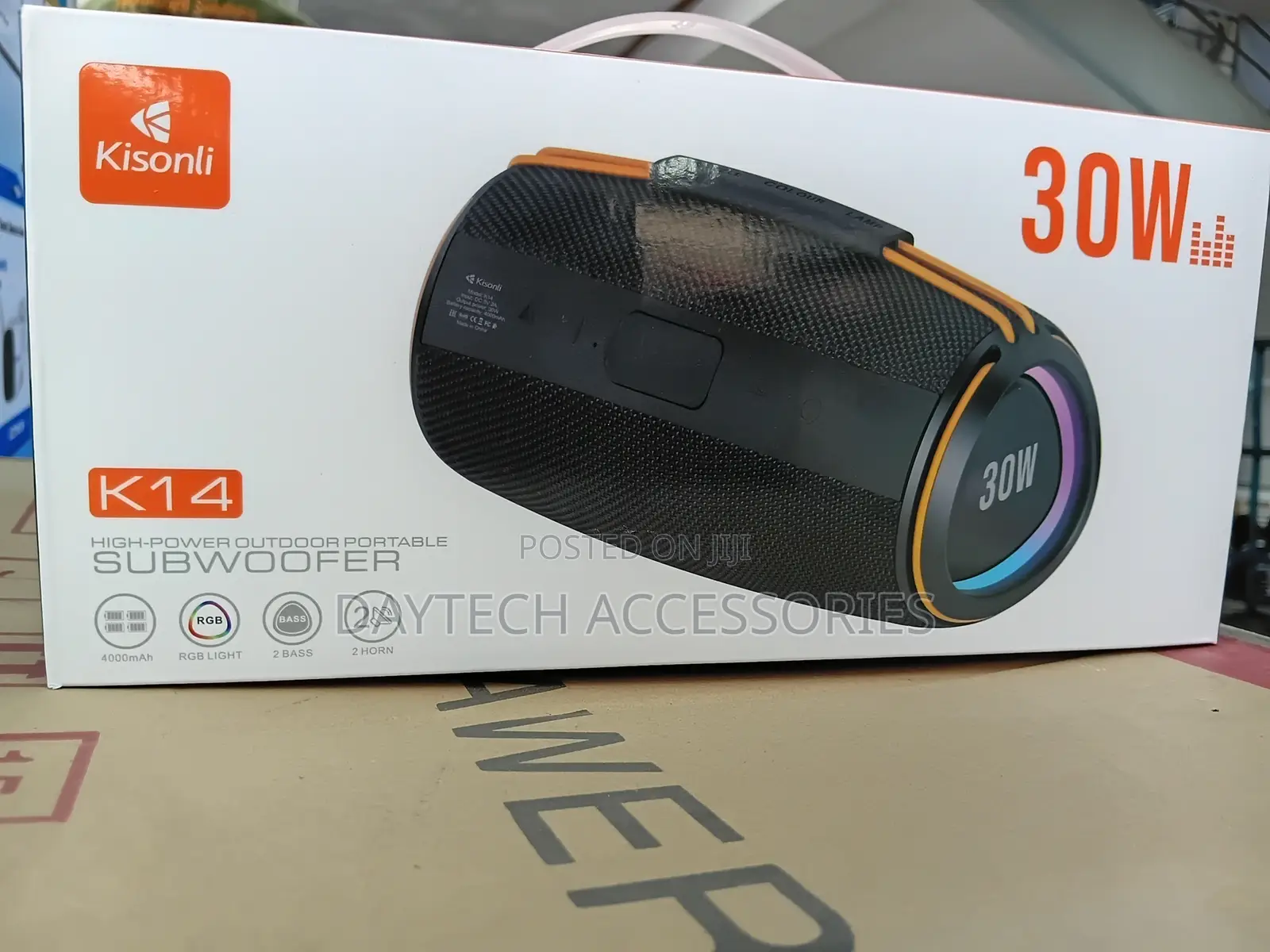Kisonli Bluetooth Portable Type-C 30W Stereo Sound Speaker.