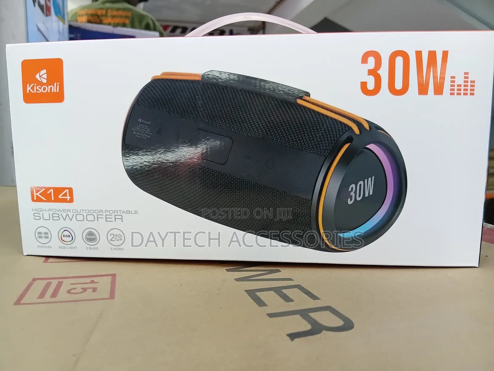 Kisonli Bluetooth Portable Type-C 30W Stereo Sound Speaker.