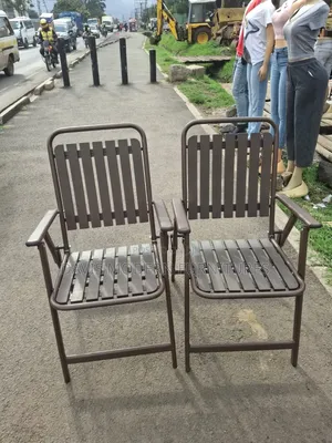 Metal Slatted Folding Chairs