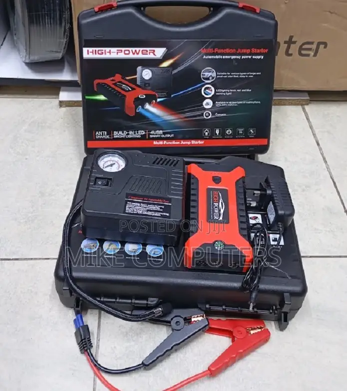 Air Compressor Pump 12V 99800mAh Car Jump Starter Battery