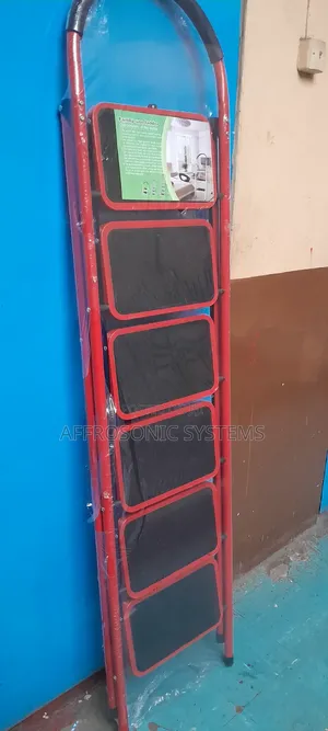 6-Step Powder-Coated Steel Ladder (150kg Load Capacity)