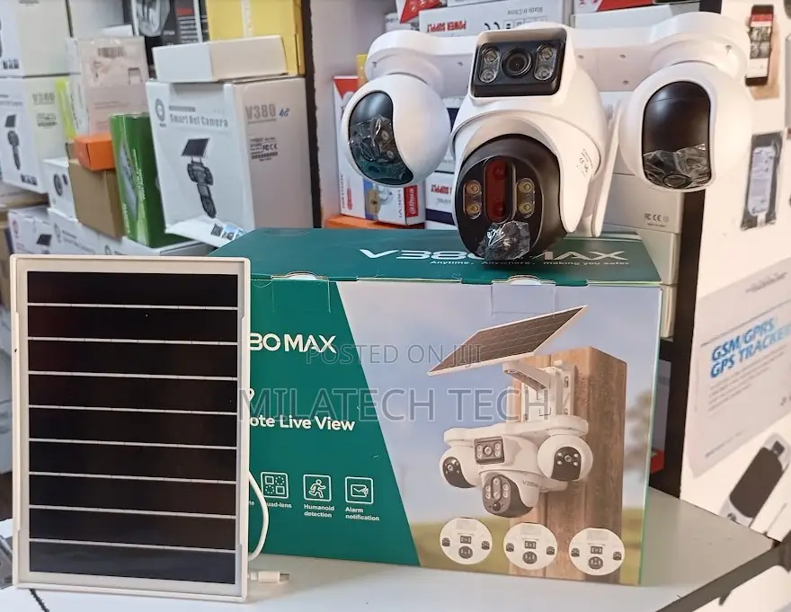 4G 4-Lens Solar CCTV Camera With Remote Monitoring