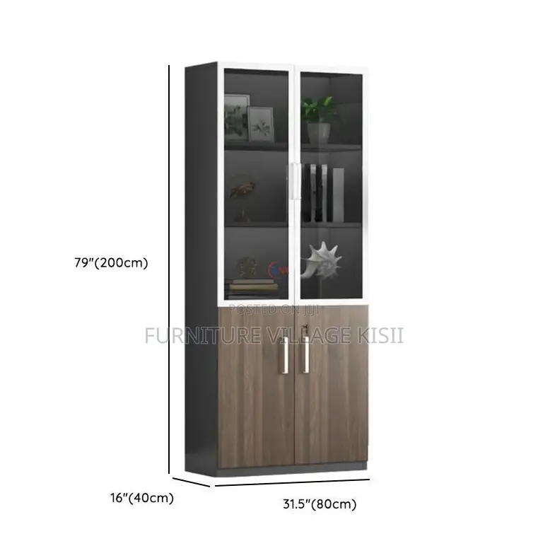 Office Cabinet: 2-Door Mahogany File Cabinet