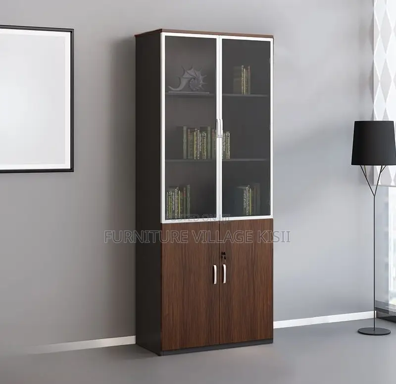 Office Cabinet: 2-Door Mahogany File Cabinet