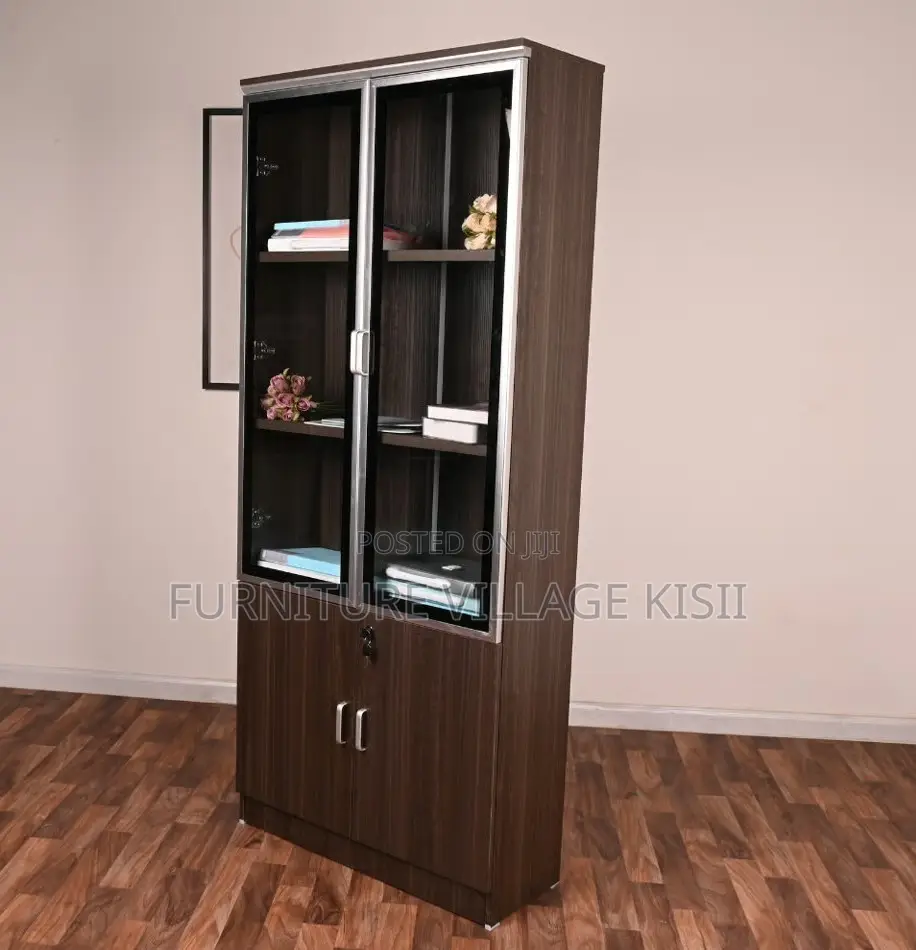 Office Cabinet: 2-Door Mahogany File Cabinet