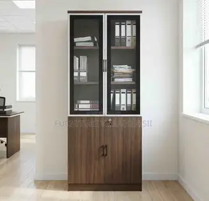 Office Cabinet: 2-Door Mahogany File Cabinet