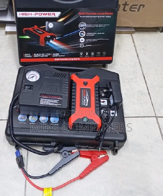 Air Compressor Pump 12V 99800mAh Car Jump Starter Battery