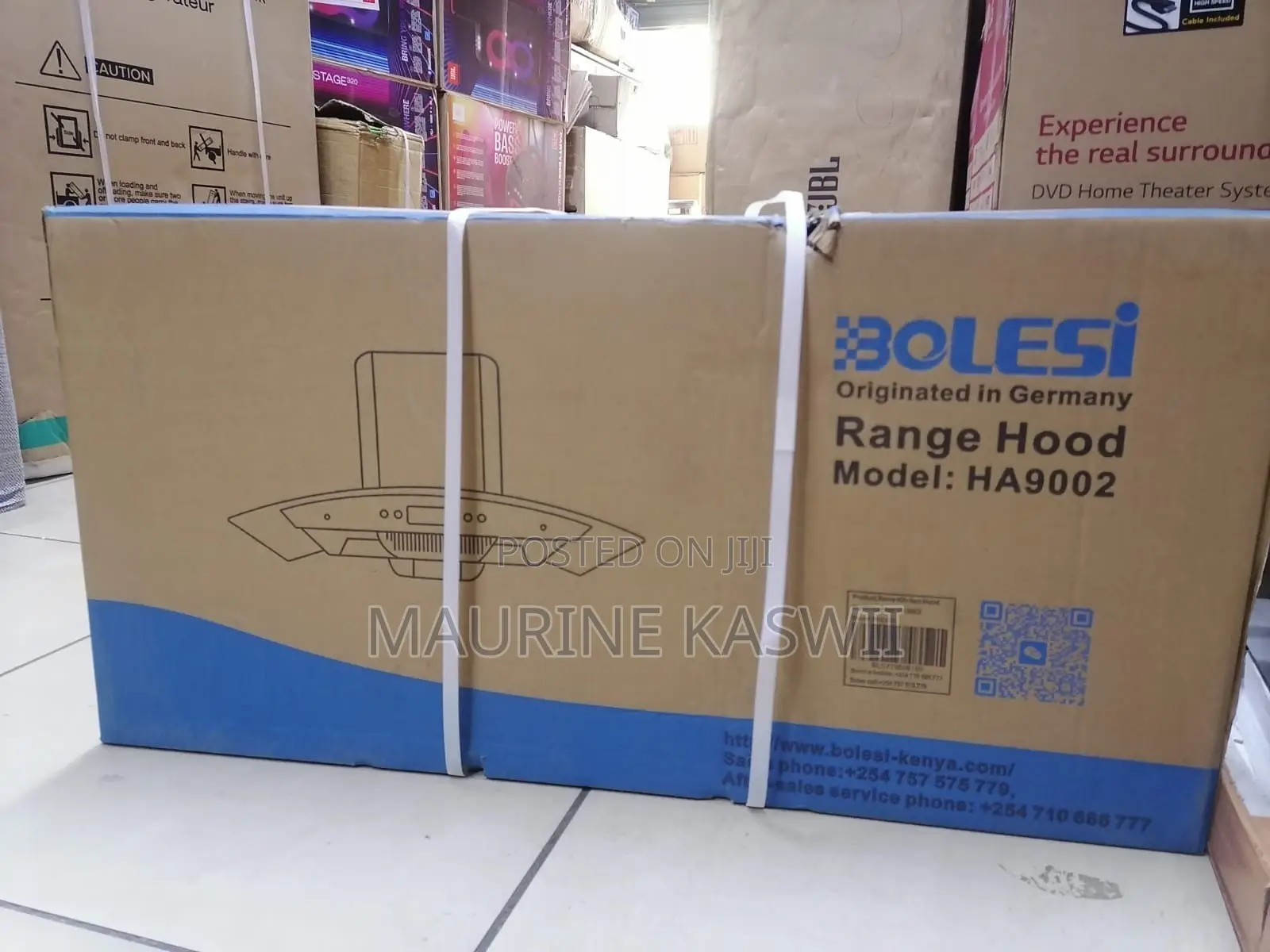 Bolesi 90cm Curved Glass Wall-Mount Cooker