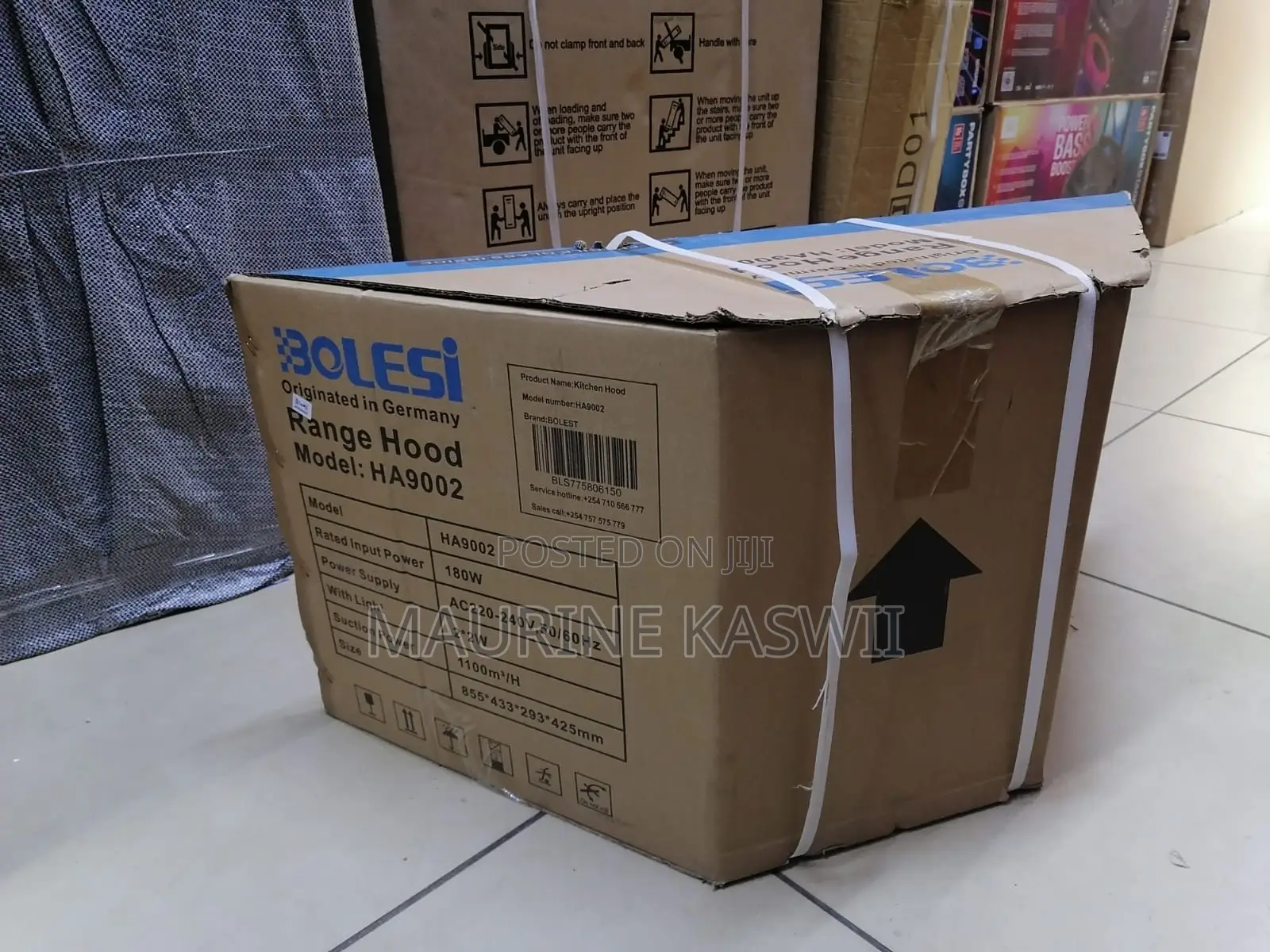 Bolesi 90cm Curved Glass Wall-Mount Cooker