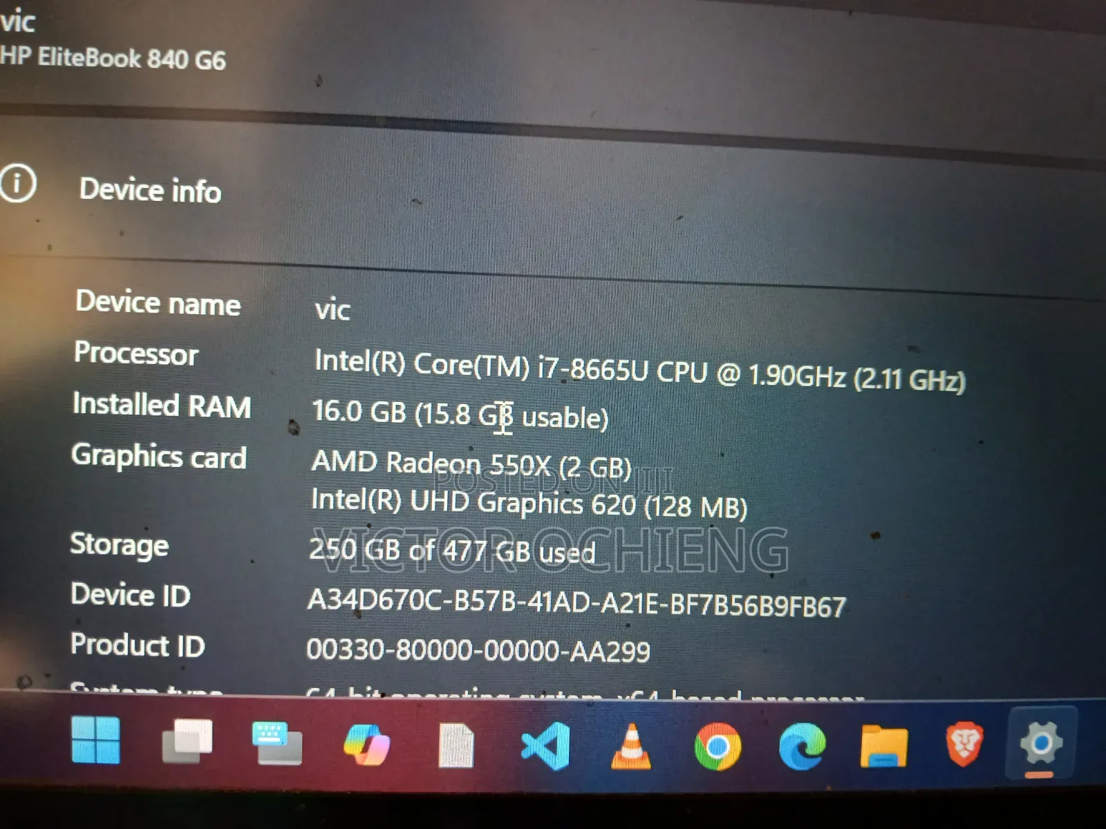 Laptop HP EliteBook 840 G6 16GB Intel Core i7 SSD 512GB