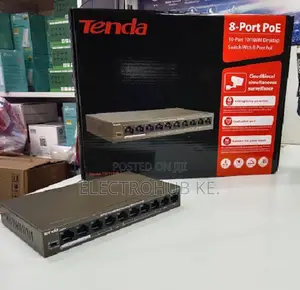 Tenda 8-Port PoE CCTV Switch With 10/100Mbps Ports