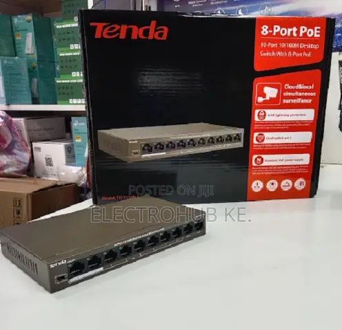 Tenda 8-Port PoE CCTV Switch With 10/100Mbps Ports