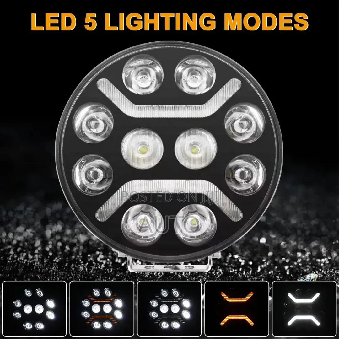 9" LED Driving Fog Lights | Round Off Road Auxiliary Lights
