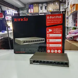 Tenda 8 Port CCTV PoE Switch for Home and Business