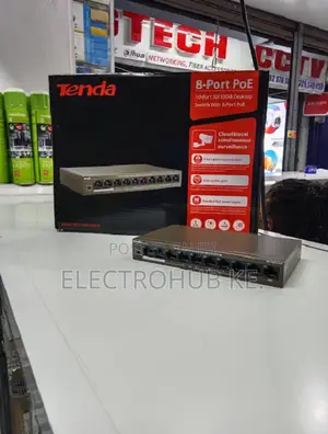 Tenda 8 Port PoE Switch for CCTV Installation and Networking
