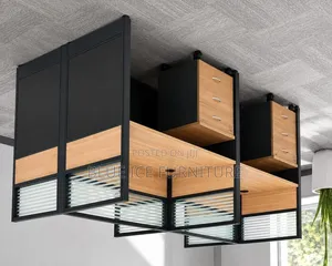 Modern Office Workstation Desk With Privacy Panels Drawers