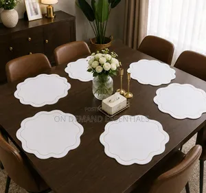 Modern Round Faux Leather PVC Table Mats for Dinning