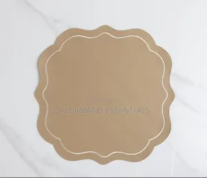 Modern Round Faux Leather PVC Table Mats for Dinning