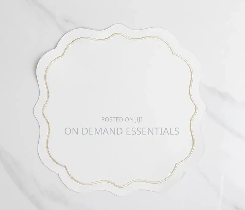 Modern Round Faux Leather PVC Table Mats for Dinning