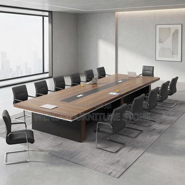 Boardroom Table; 300CM Brown-Top Boardroom Table - thumbnail 2