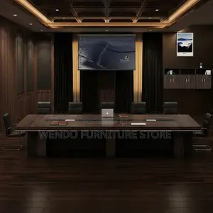 Boardroom Table; 300CM Brown-Top Boardroom Table