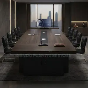 Boardroom Table; 300CM Brown-Top Boardroom Table
