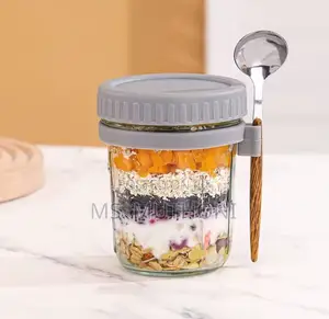 4 PCS 350 Ml Meal Prep Overnight Oats Jar