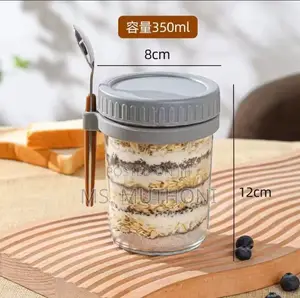 4 PCS 350 Ml Meal Prep Overnight Oats Jar