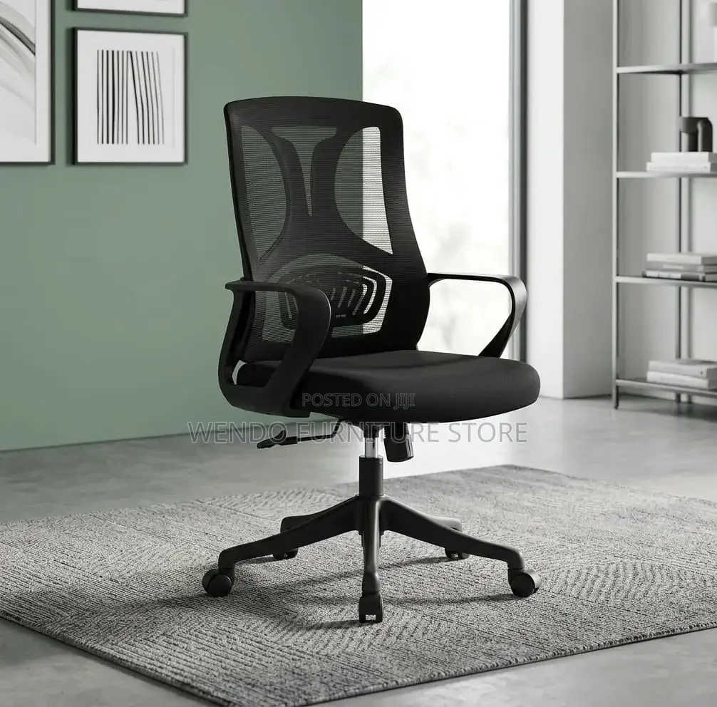 Office Chairs; Clerical Mid Back Black Office Seat
